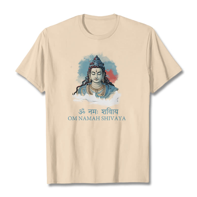 Sanskrit OM NAMAH SHIVAYA Colorful Clouds Tee T-shirt