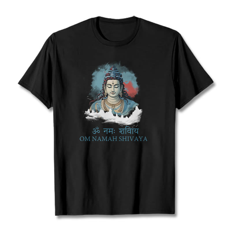 Sanskrit OM NAMAH SHIVAYA Colorful Clouds Tee T-shirt