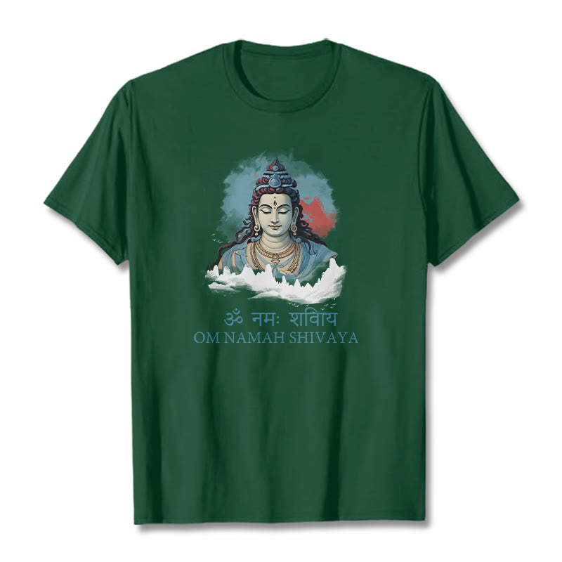 Sanskrit OM NAMAH SHIVAYA Colorful Clouds Tee T-shirt