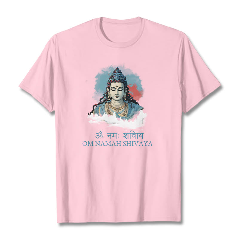Sanskrit OM NAMAH SHIVAYA Colorful Clouds Tee T-shirt