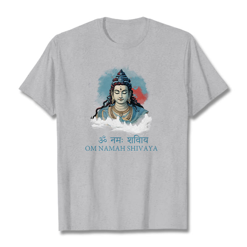 Sanskrit OM NAMAH SHIVAYA Colorful Clouds Tee T-shirt