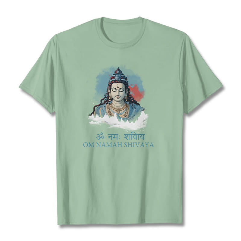Sanskrit OM NAMAH SHIVAYA Colorful Clouds Tee T-shirt