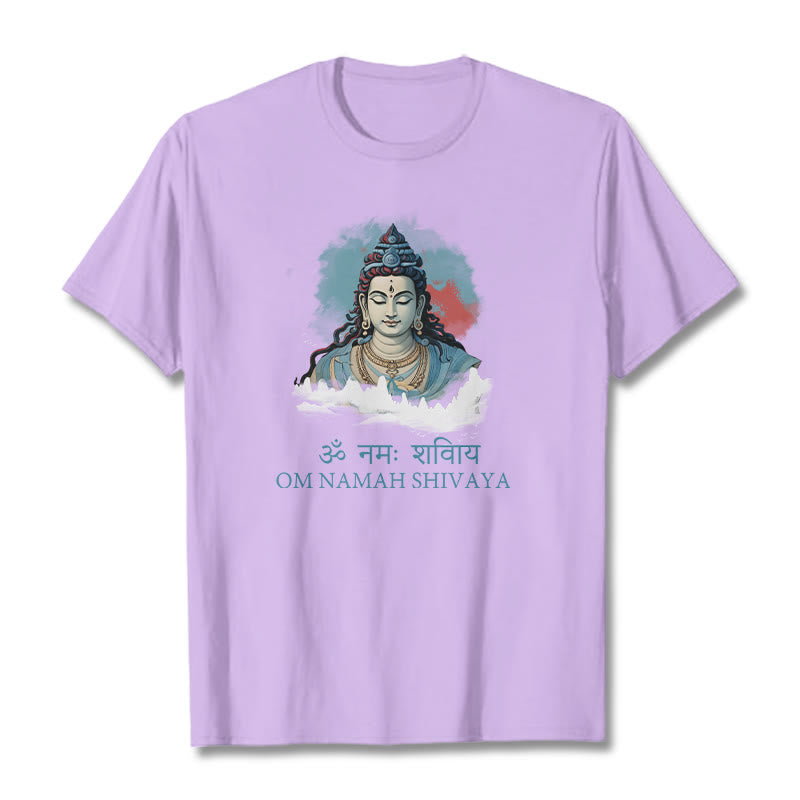 Sanskrit OM NAMAH SHIVAYA Colorful Clouds Tee T-shirt