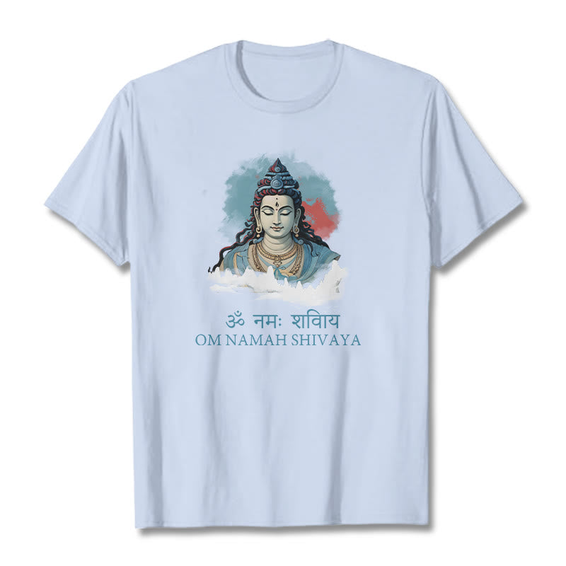 Sanskrit OM NAMAH SHIVAYA Colorful Clouds Tee T-shirt