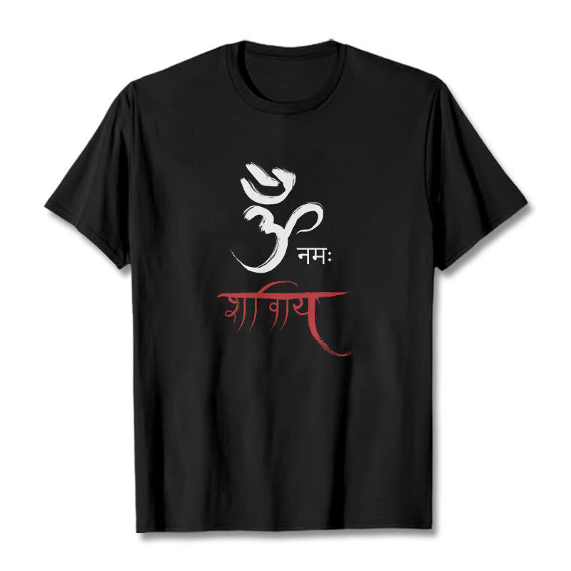 OM NAMAH SHIVAYA Mantra Sanskrit Tee T-shirt