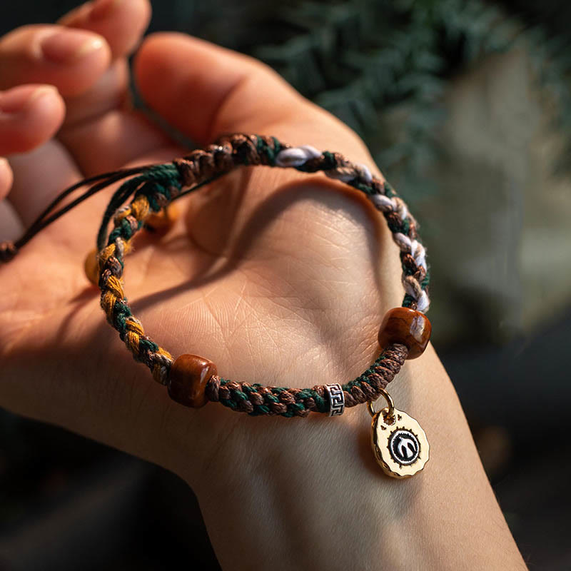 Tibetan Bone Beads Luck Rope Bracelet