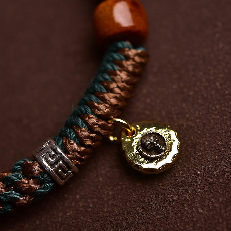 Tibetan Bone Beads Luck Rope Bracelet