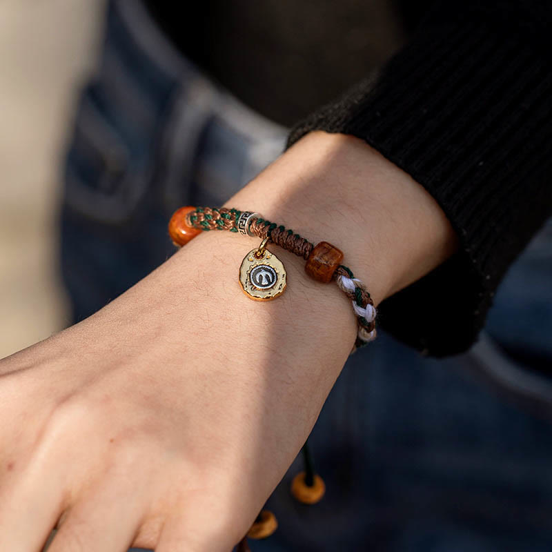 "Cheers to Harmony and Blessings" Tibetan Rope Bracelet Includes Gift Message Card