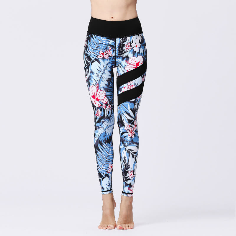 High-Waisted Botanical Print Mindful Movement Leggings