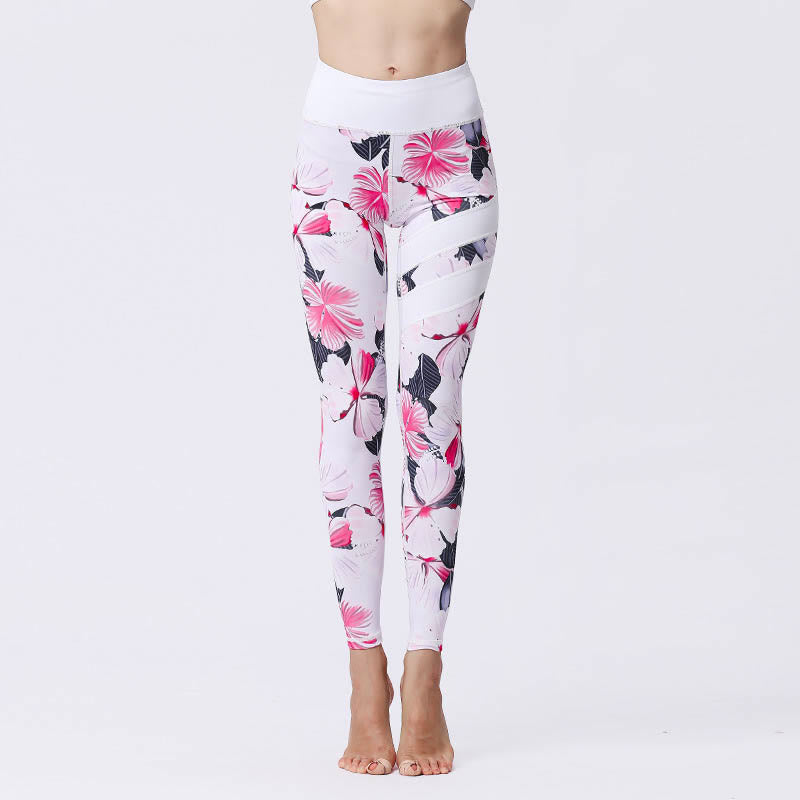 High-Waisted Botanical Print Mindful Movement Leggings
