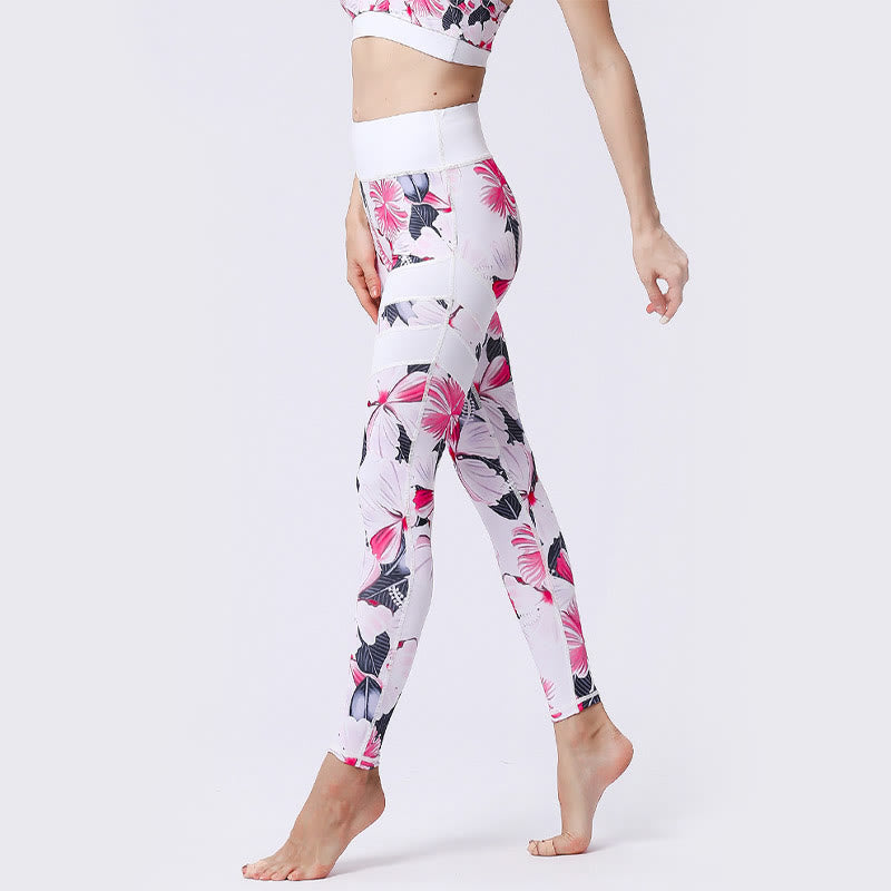High-Waisted Botanical Print Mindful Movement Leggings