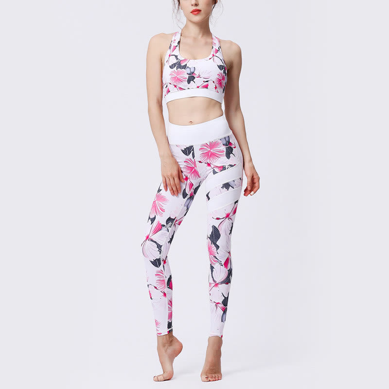 High-Waisted Botanical Print Mindful Movement Leggings