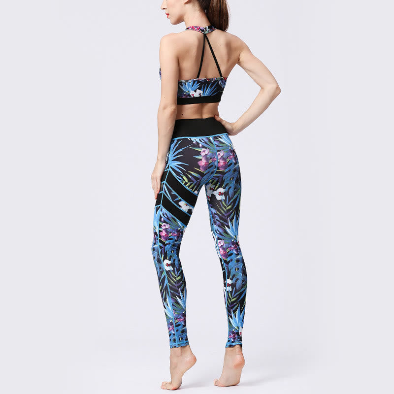 High-Waisted Botanical Print Mindful Movement Leggings