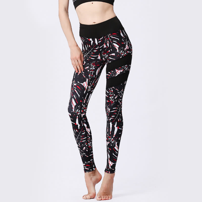High-Waisted Botanical Print Mindful Movement Leggings