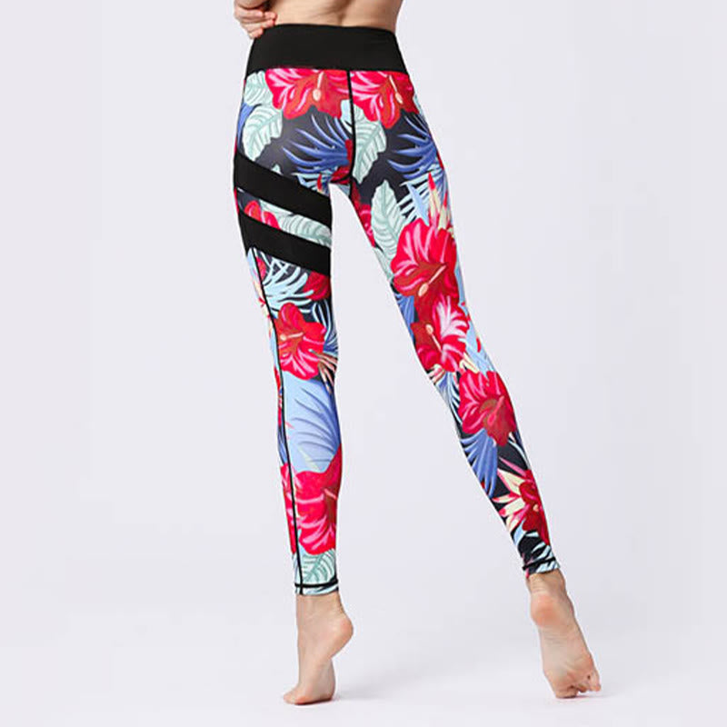 High-Waisted Botanical Print Mindful Movement Leggings