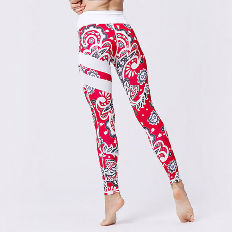 High-Waisted Botanical Print Mindful Movement Leggings