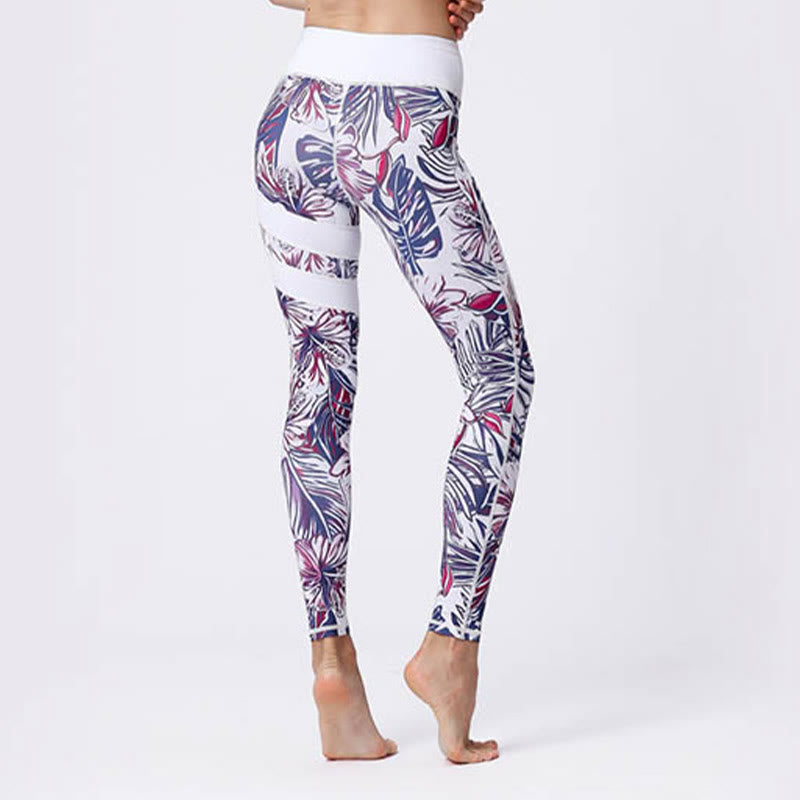 High-Waisted Botanical Print Mindful Movement Leggings