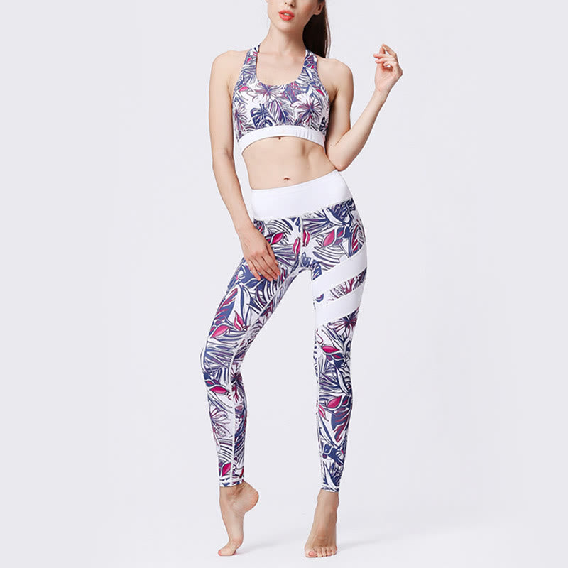 High-Waisted Botanical Print Mindful Movement Leggings