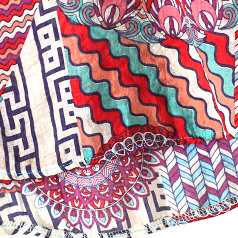 Women's Mandala Geometry Half Button Shirt