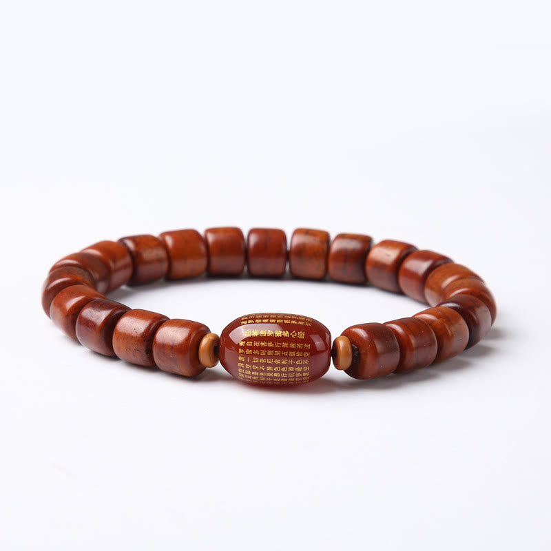 Tibetan Bone Bead Bracelet with Dzi, Tiger Eye, Jasper & Sacred Gemstone Accents