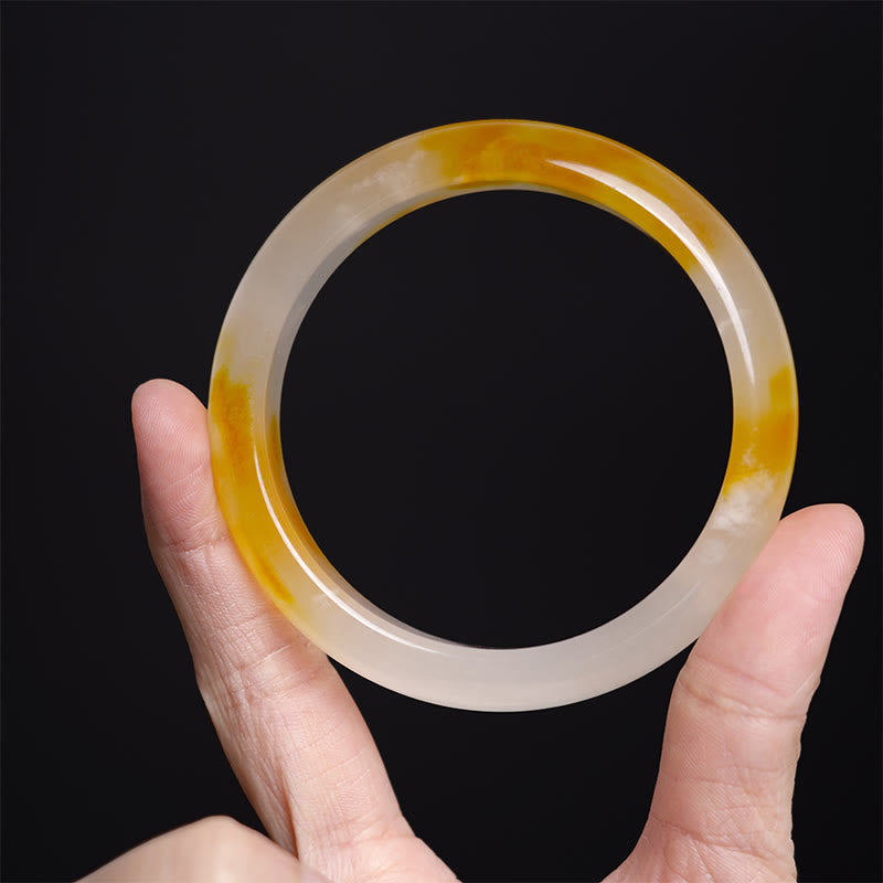 Yellow Chalcedony Harmony Positivity Bracelet Bangle