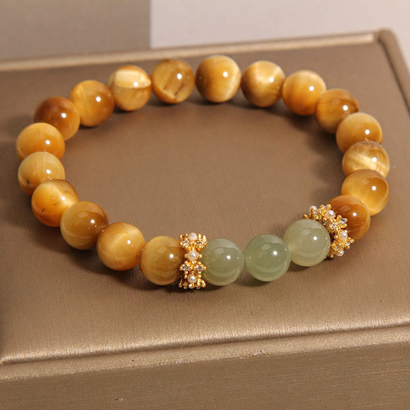 Tiger Eye Jade Courage Bracelet