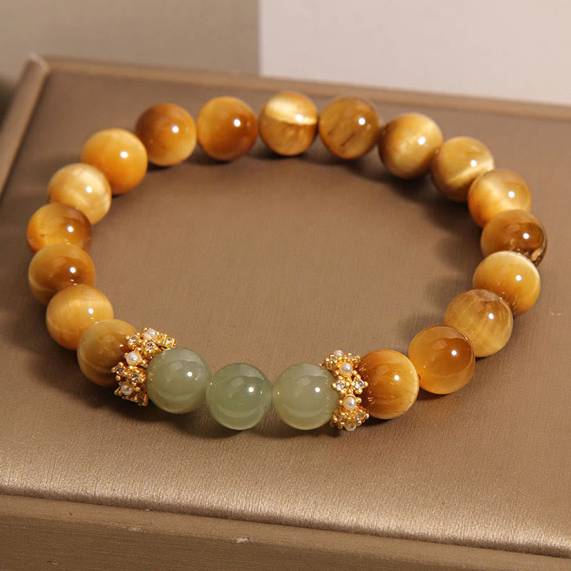 Tiger Eye Jade Courage Bracelet
