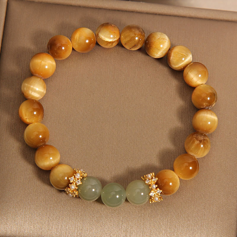Tiger Eye Jade Courage Bracelet