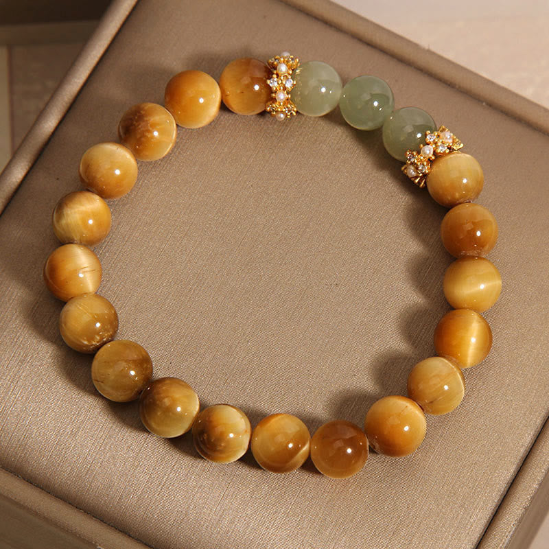 Tiger Eye Jade Courage Bracelet