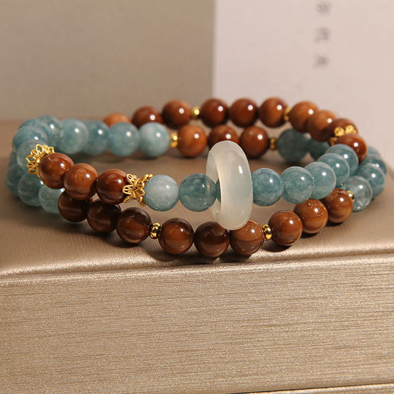 Natural Kuka Seed and Jade Abundance Bracelet for Personal Growth