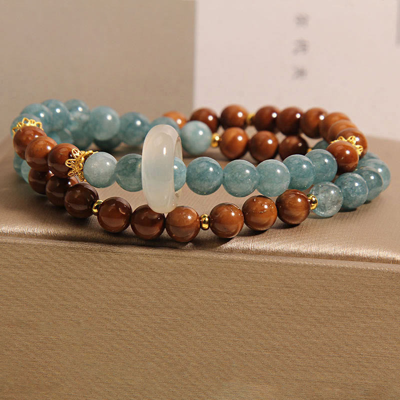 Natural Kuka Seed and Jade Abundance Bracelet for Personal Growth