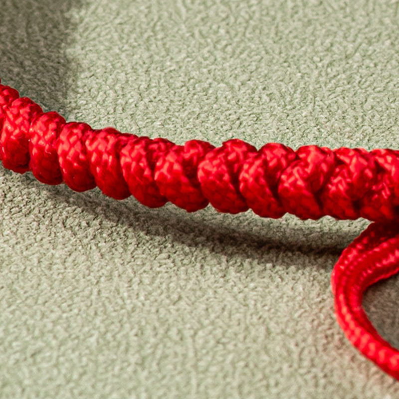 Minimalist Adjustable Jade Ring Braided Red String Bracelet