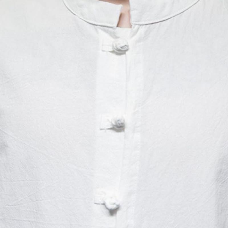 Plain Color Men's Half Sleeve Cotton Shirt