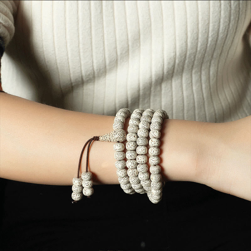 Tibetan Bodhi Seed Bracelet with Turquoise Copper Onyx & Natural Gemstones