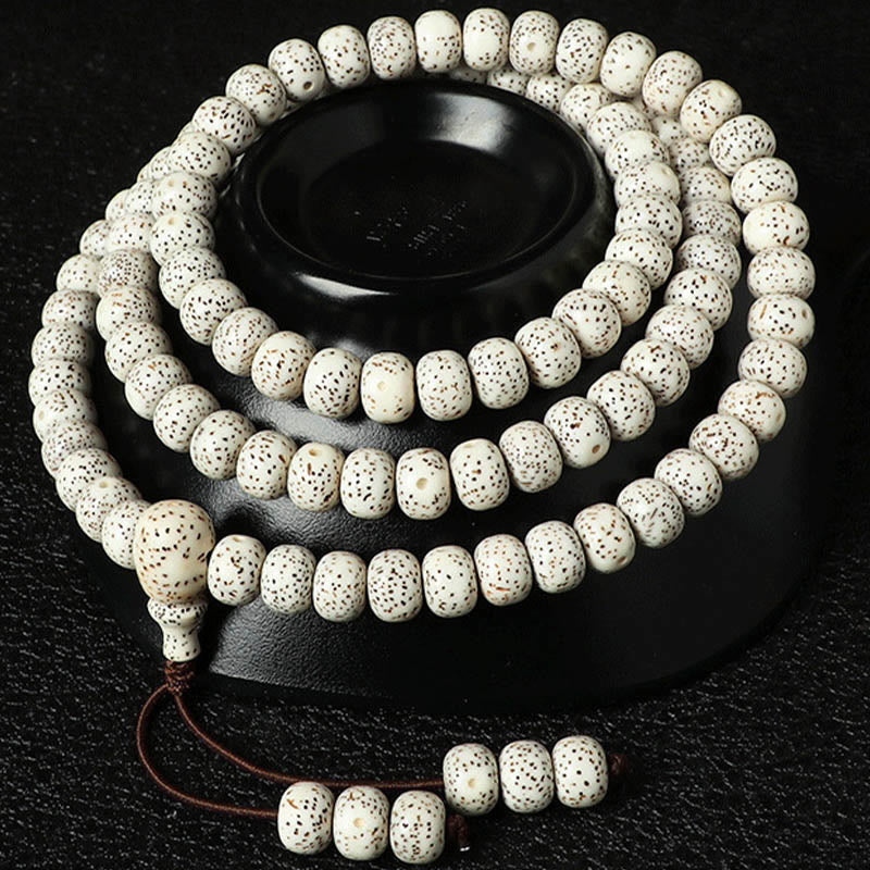 Tibetan Bodhi Seed Bracelet with Turquoise Copper Onyx & Natural Gemstones
