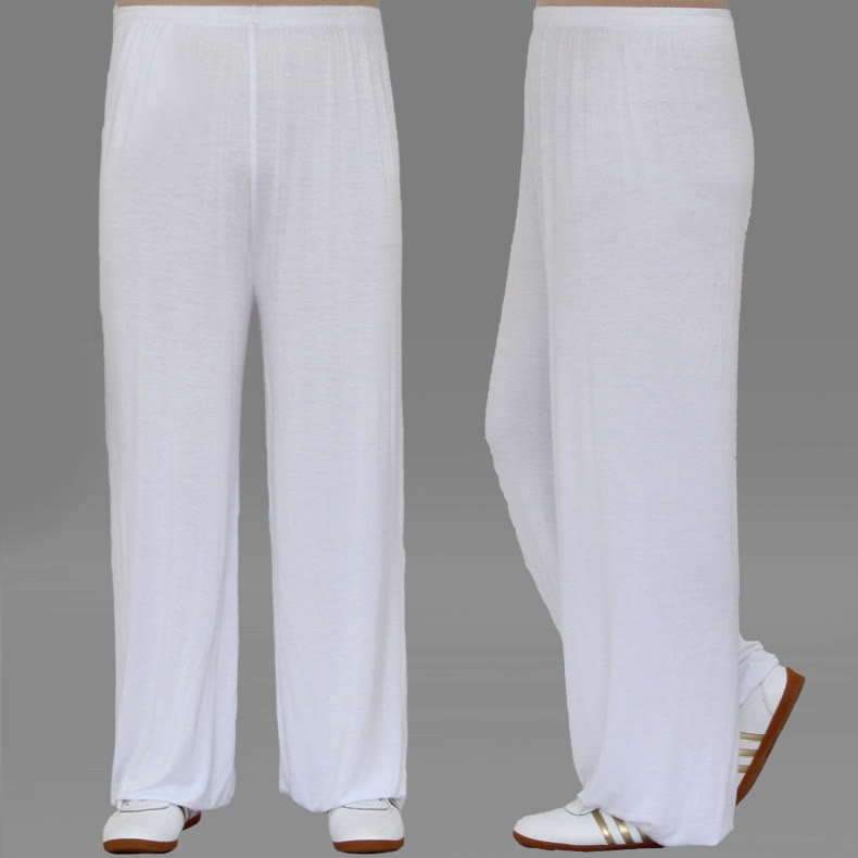Summer Elastic Waist Tai Chi Qigong Practice Modal Unisex Pants