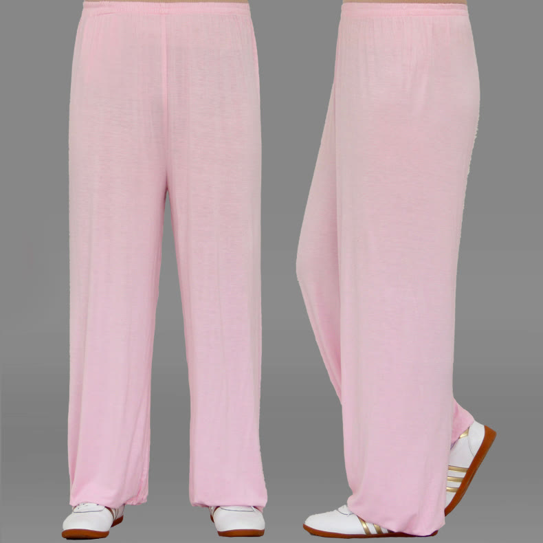 Summer Elastic Waist Tai Chi Qigong Practice Modal Unisex Pants