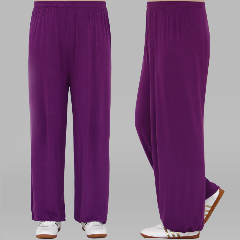 Summer Elastic Waist Tai Chi Qigong Practice Modal Unisex Pants
