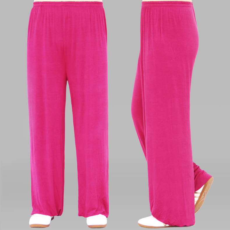 Summer Elastic Waist Tai Chi Qigong Practice Modal Unisex Pants