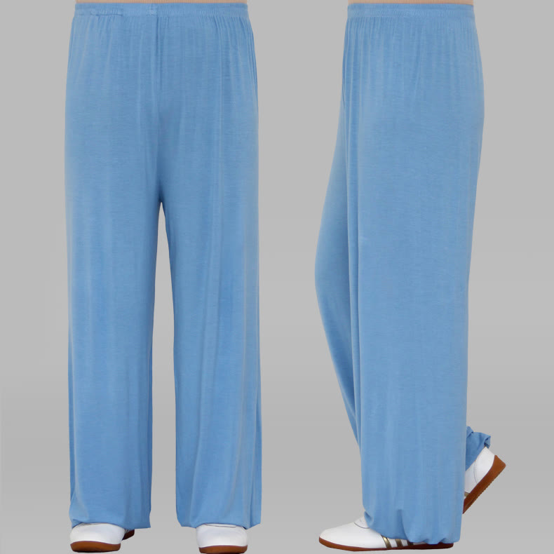Summer Elastic Waist Tai Chi Qigong Practice Modal Unisex Pants