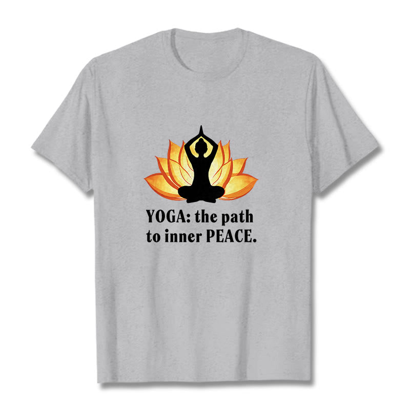 Yoga The Path To Inner Peace Lotus Tee T-shirt