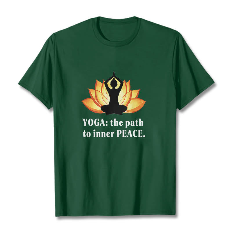 Yoga The Path To Inner Peace Lotus Tee T-shirt