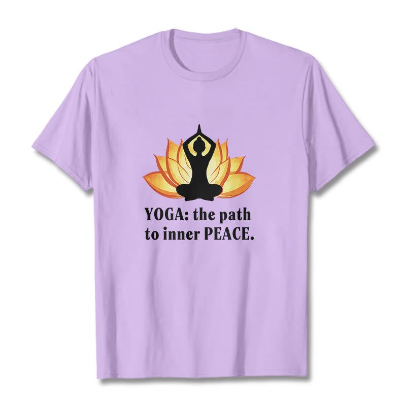Yoga The Path To Inner Peace Lotus Tee T-shirt