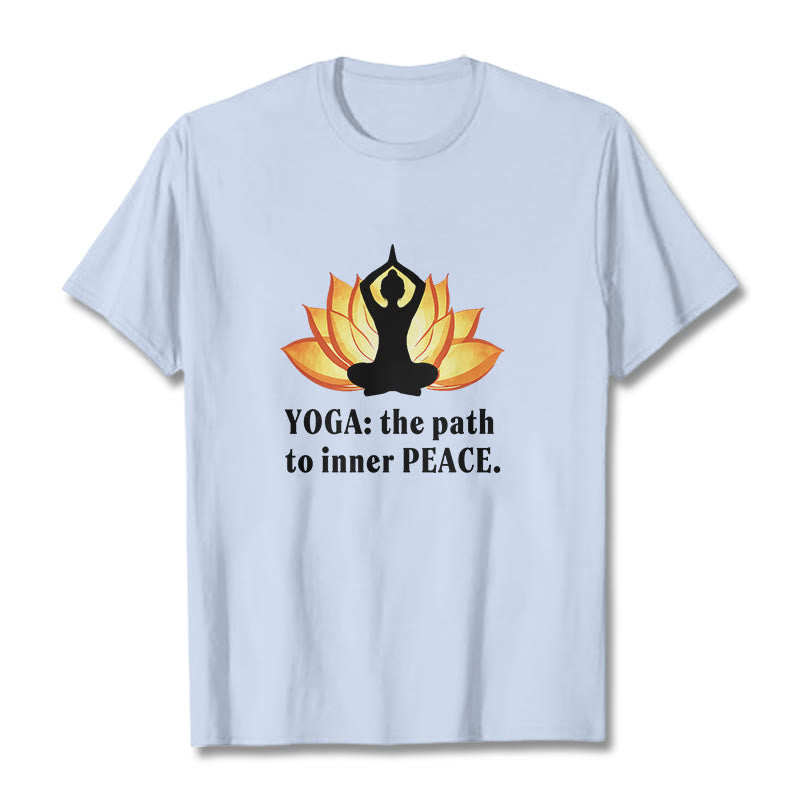 Yoga The Path To Inner Peace Lotus Tee T-shirt