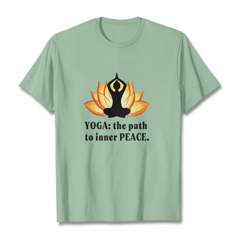 Yoga The Path To Inner Peace Lotus Tee T-shirt