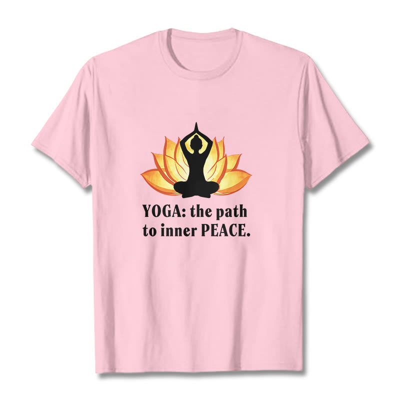 Yoga The Path To Inner Peace Lotus Tee T-shirt
