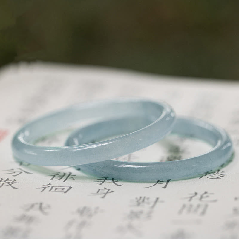 Natural Aquamarine Serenity Bangle Bracelet