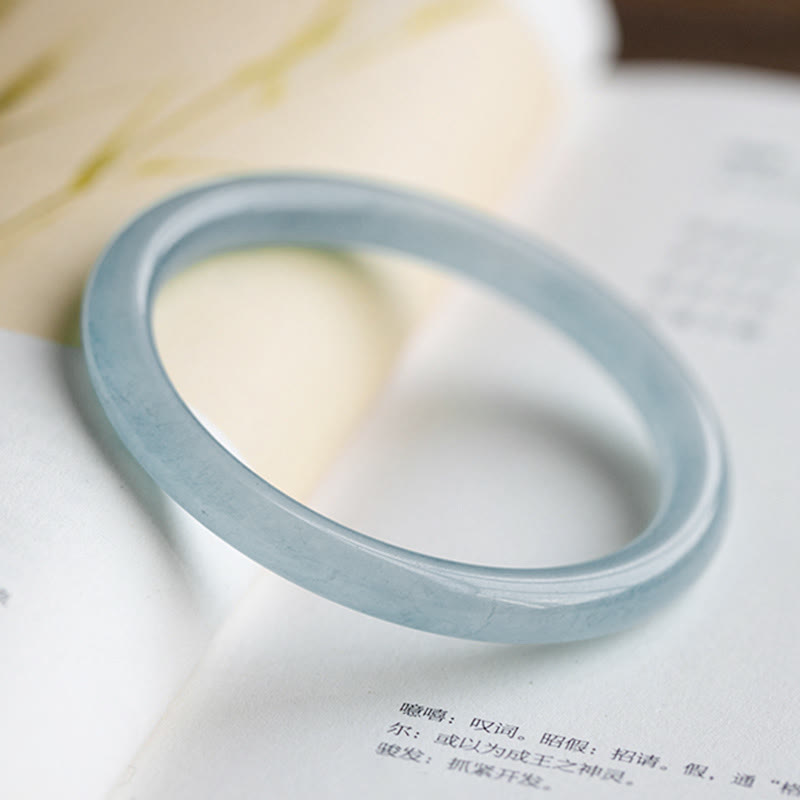 Natural Aquamarine Serenity Bangle Bracelet