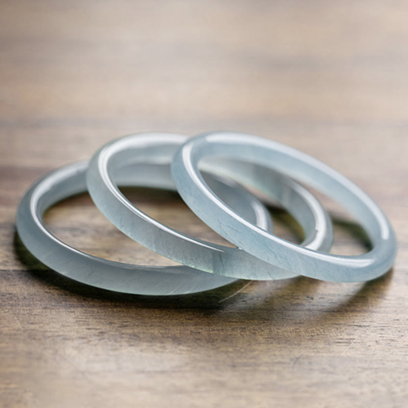 Natural Aquamarine Serenity Bangle Bracelet