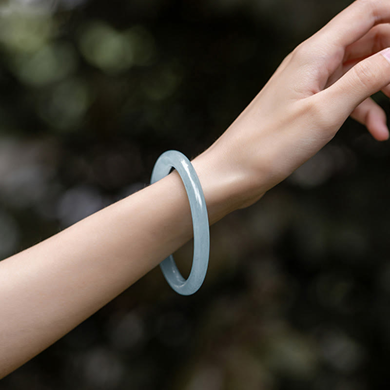 Natural Aquamarine Serenity Bangle Bracelet
